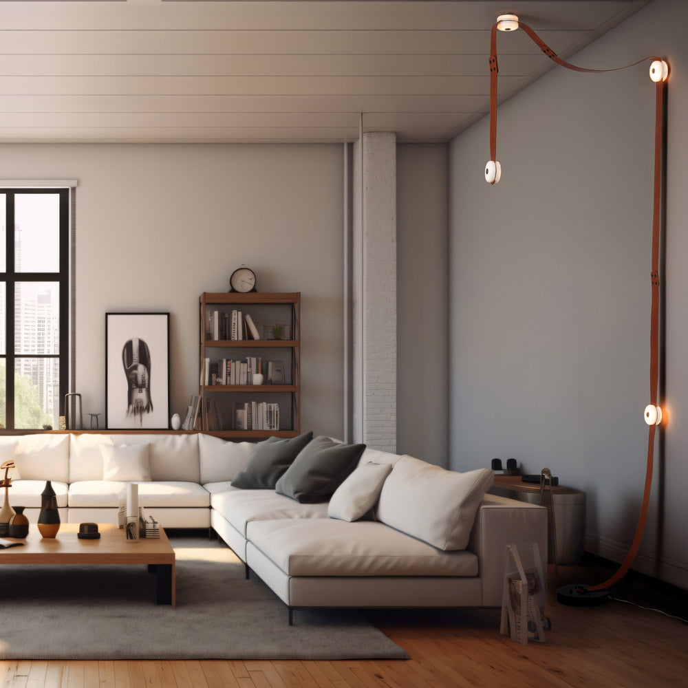 Snaps LED Floor Lamp in living room.