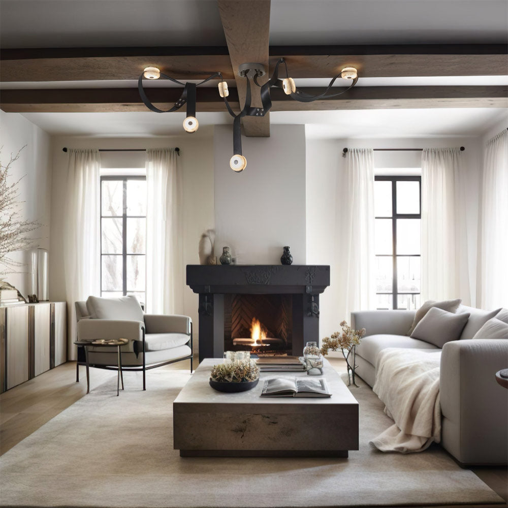 Snaps LED Pendant Light in living room.