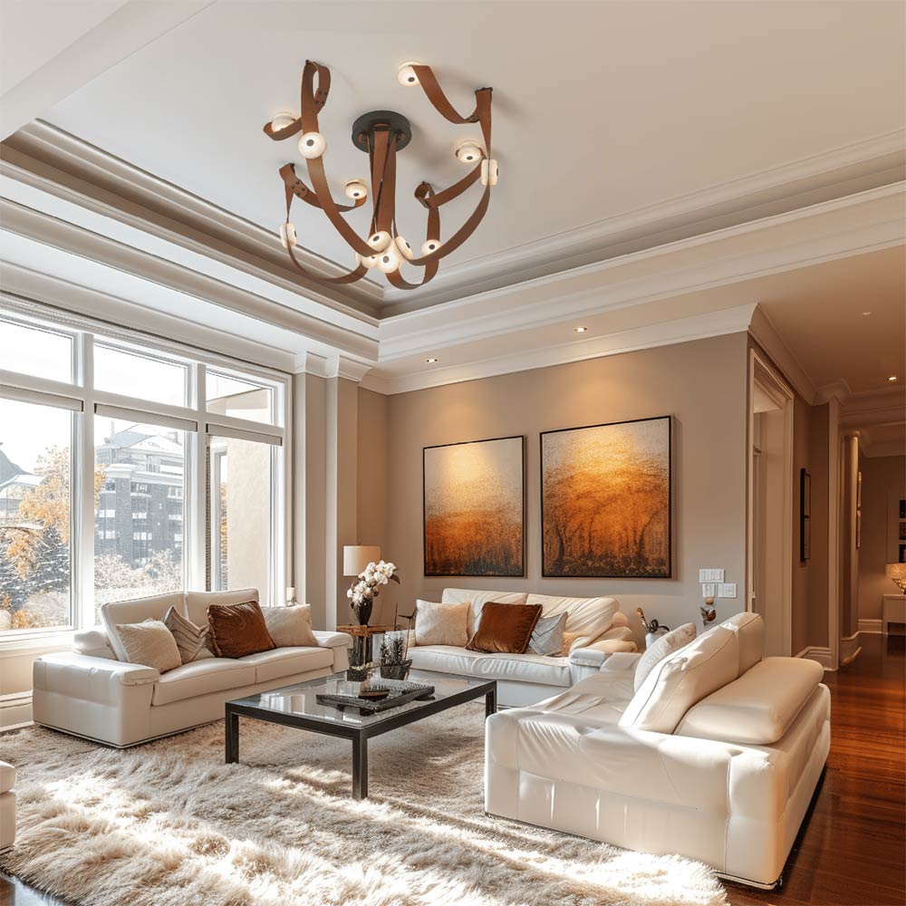 Snaps LED Pendant Light in living room.