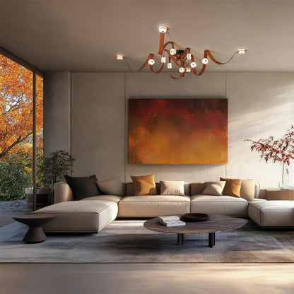 Snaps LED Pendant Light in living room.