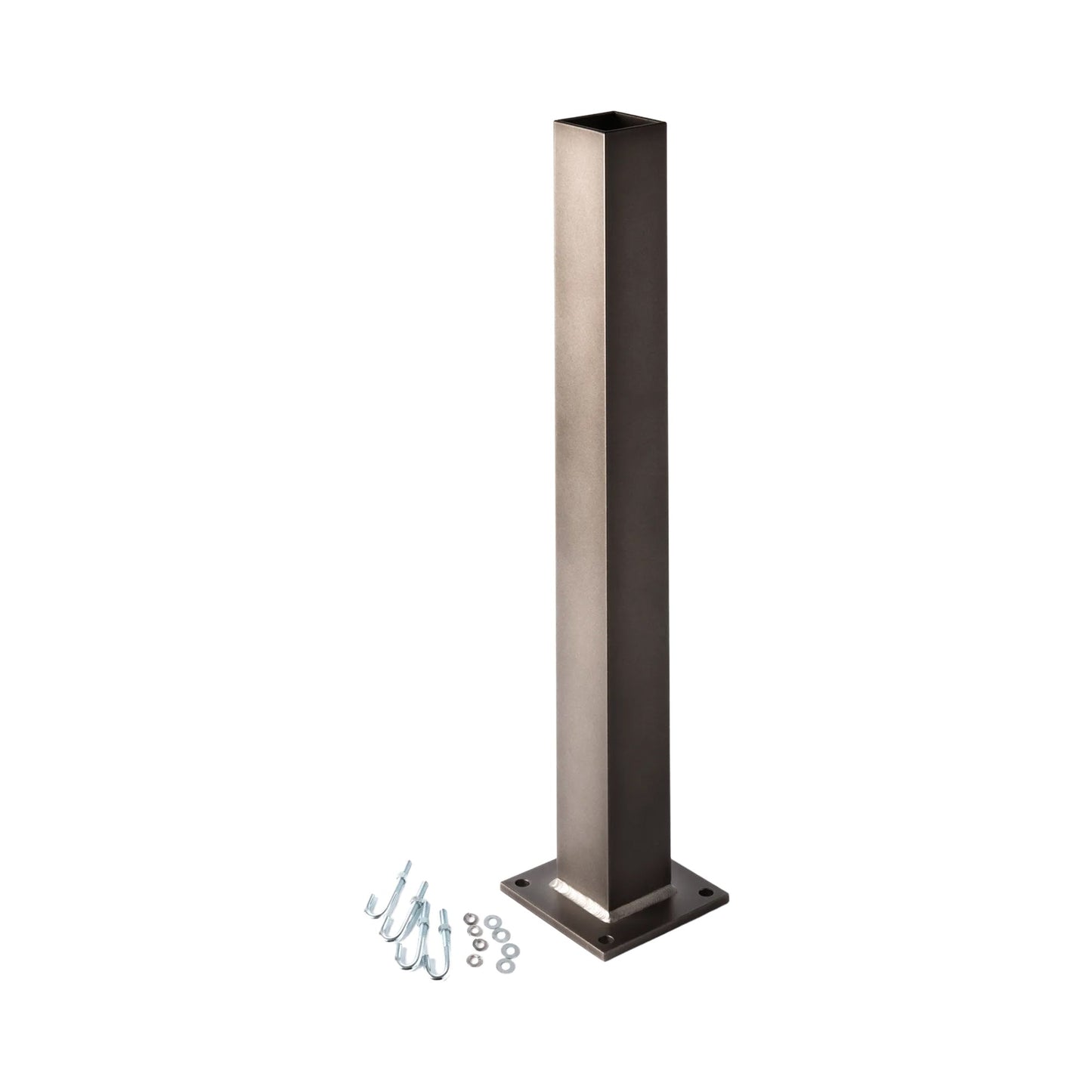 Square Outdoor Post Light Kit in Coastal Bronze (47-Inch).