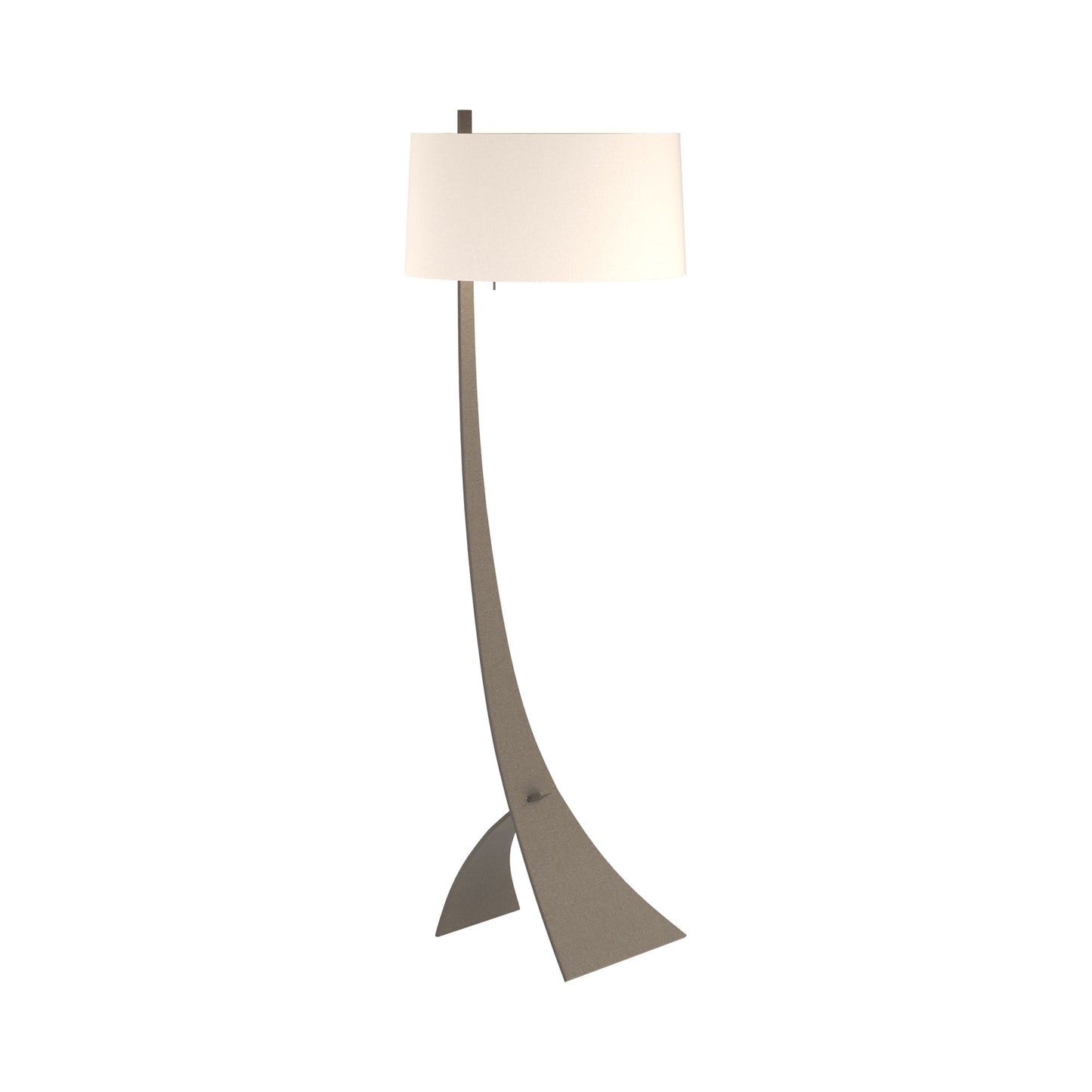 Stasis Floor Lamp in Dark Smoke (Flax).