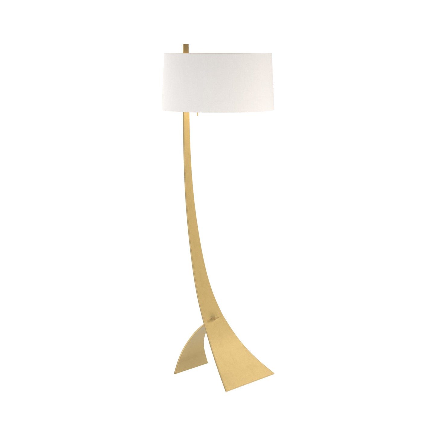 Stasis Floor Lamp in Modern Brass (Natural Anna).