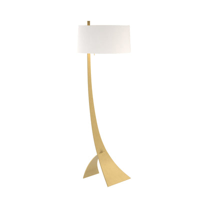 Stasis Floor Lamp in Modern Brass (Natural Anna).