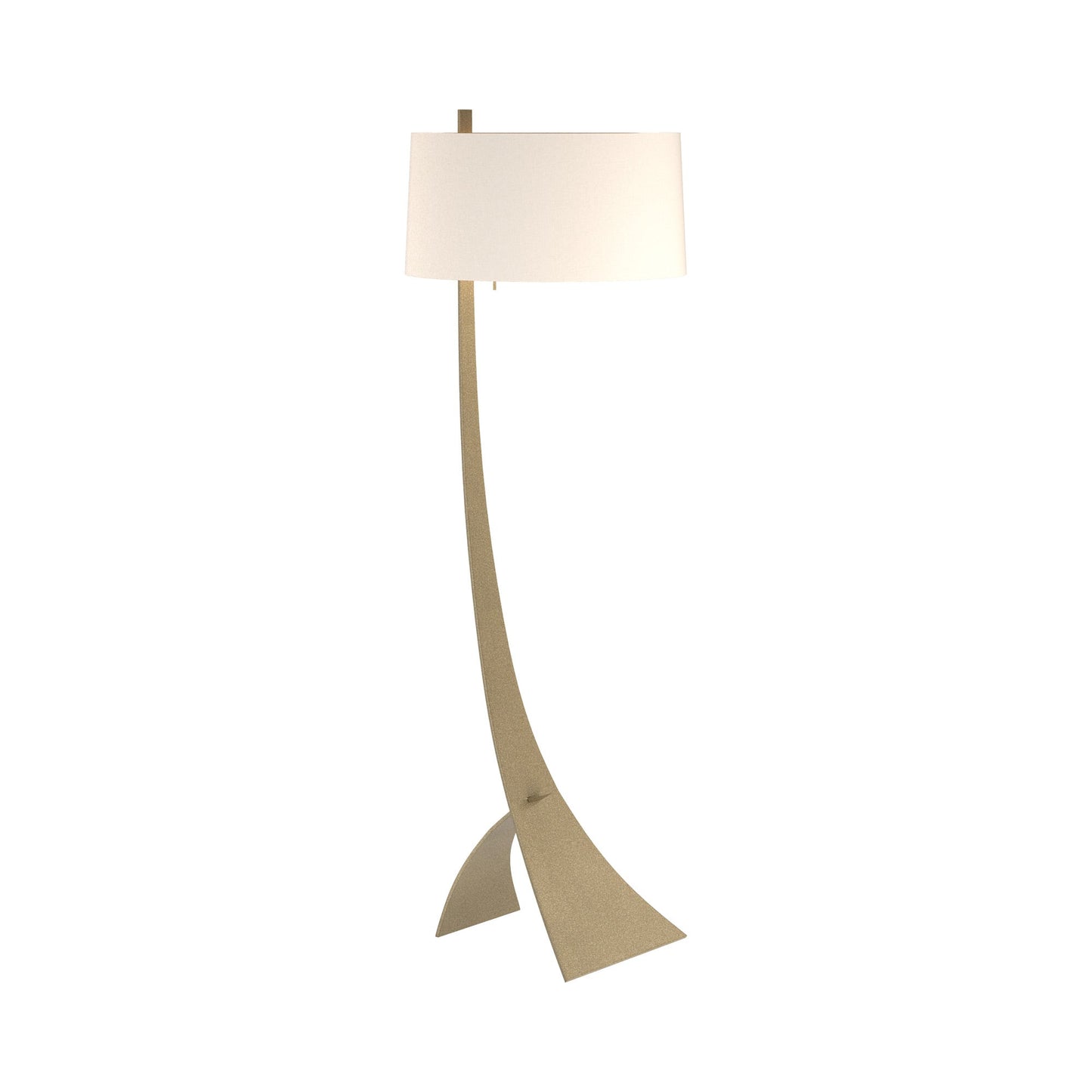 Stasis Floor Lamp in Soft Gold (Flax).