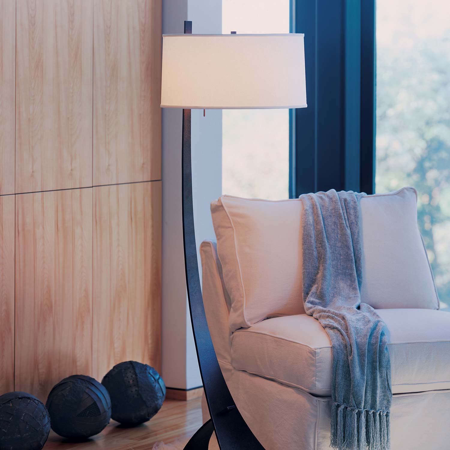 Stasis Floor Lamp in living room.