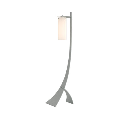 Stasis Glass Floor Lamp in Vintage Platinum.