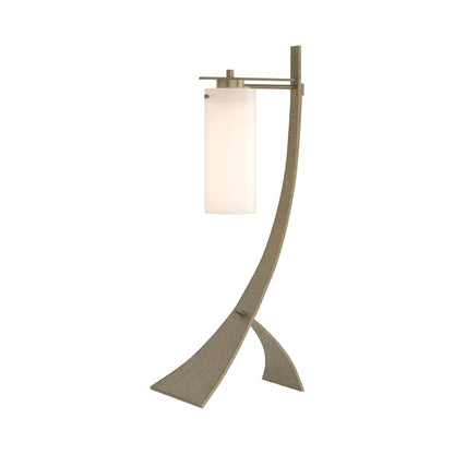 Stasis Glass Table Lamp in Soft Gold.