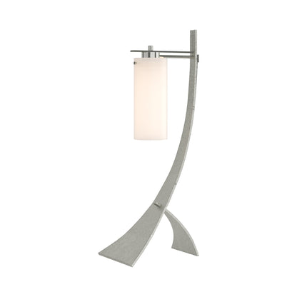Stasis Glass Table Lamp in Sterling.