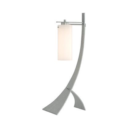Stasis Glass Table Lamp in Vintage Platinum.