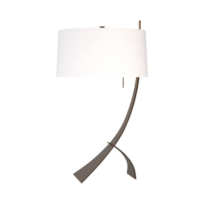 Stasis Table Lamp in Bronze/Natural Anna.