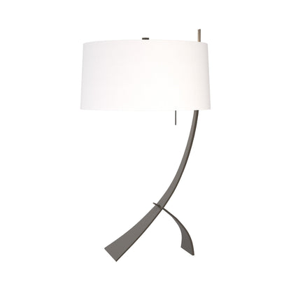Stasis Table Lamp in Dark Smoke/Natural Anna.