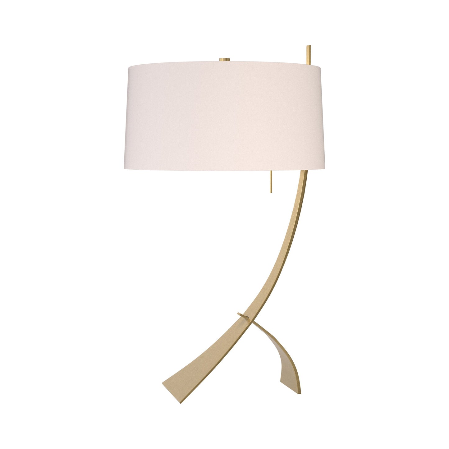 Stasis Table Lamp in Modern Brass/Flax.