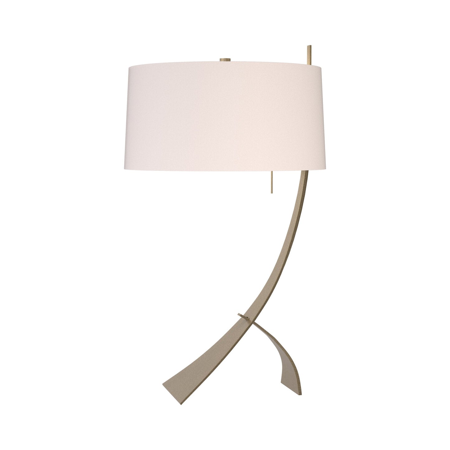 Stasis Table Lamp in Soft Gold/Flax.