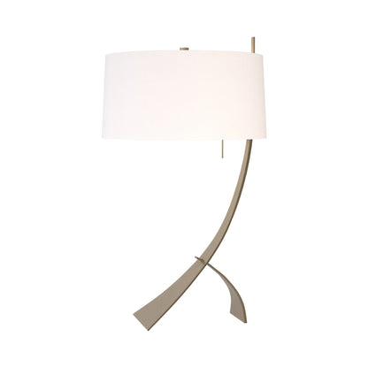 Stasis Table Lamp in Soft Gold/Natural Anna.