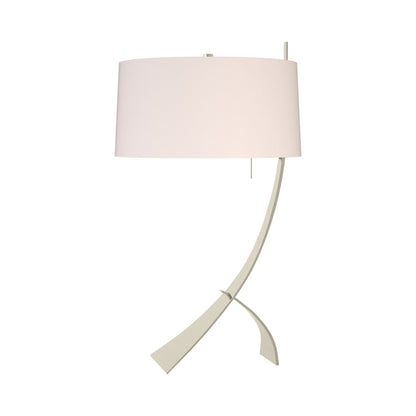 Stasis Table Lamp in Sterling/Flax.