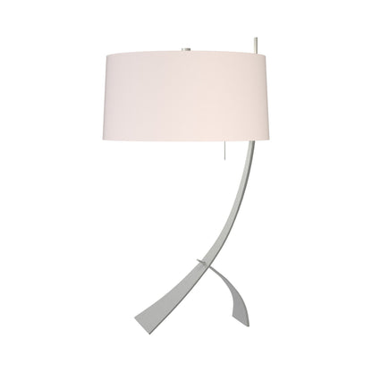 Stasis Table Lamp in Vintage Platinum/Flax.