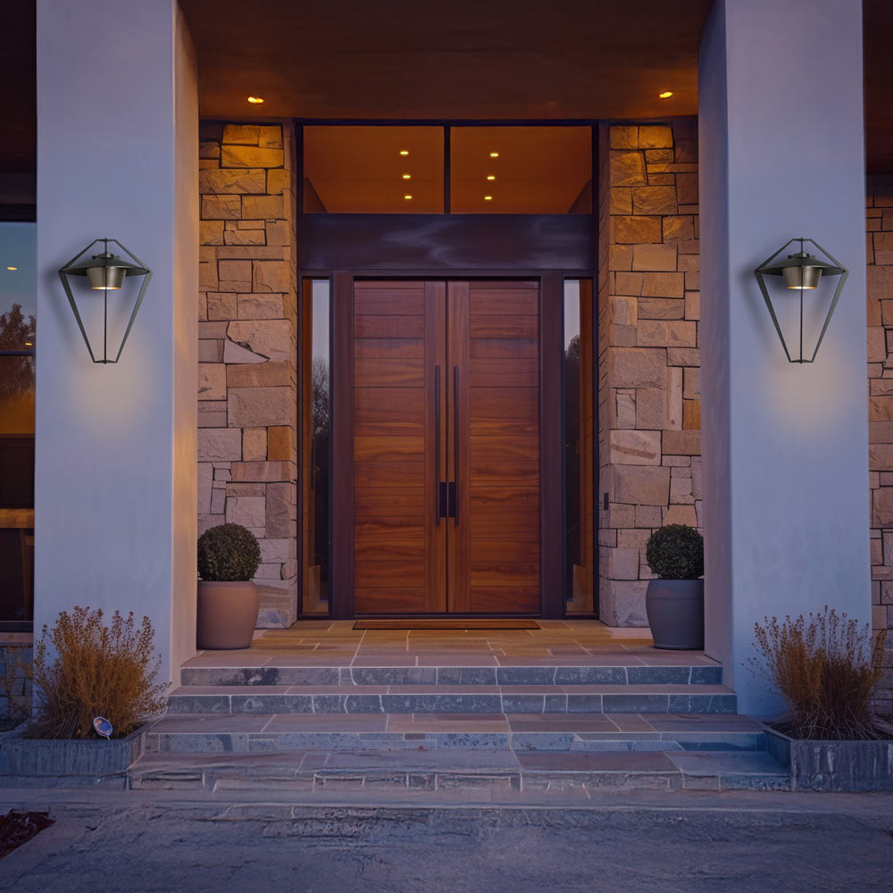 Stellar Dark Sky Outdoor Wall Light in Outside Area.