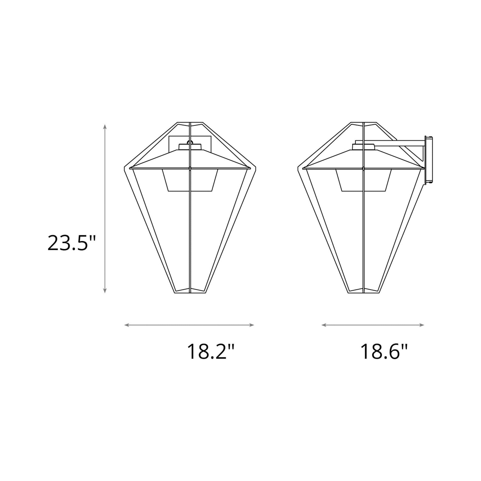 Stellar Dark Sky Outdoor Wall Light - line drawing.
