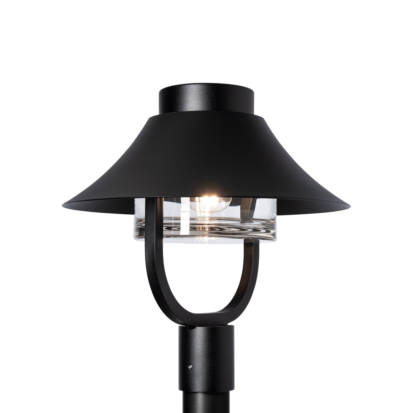 Stowe Outdoor Post Light in Coastal Black.