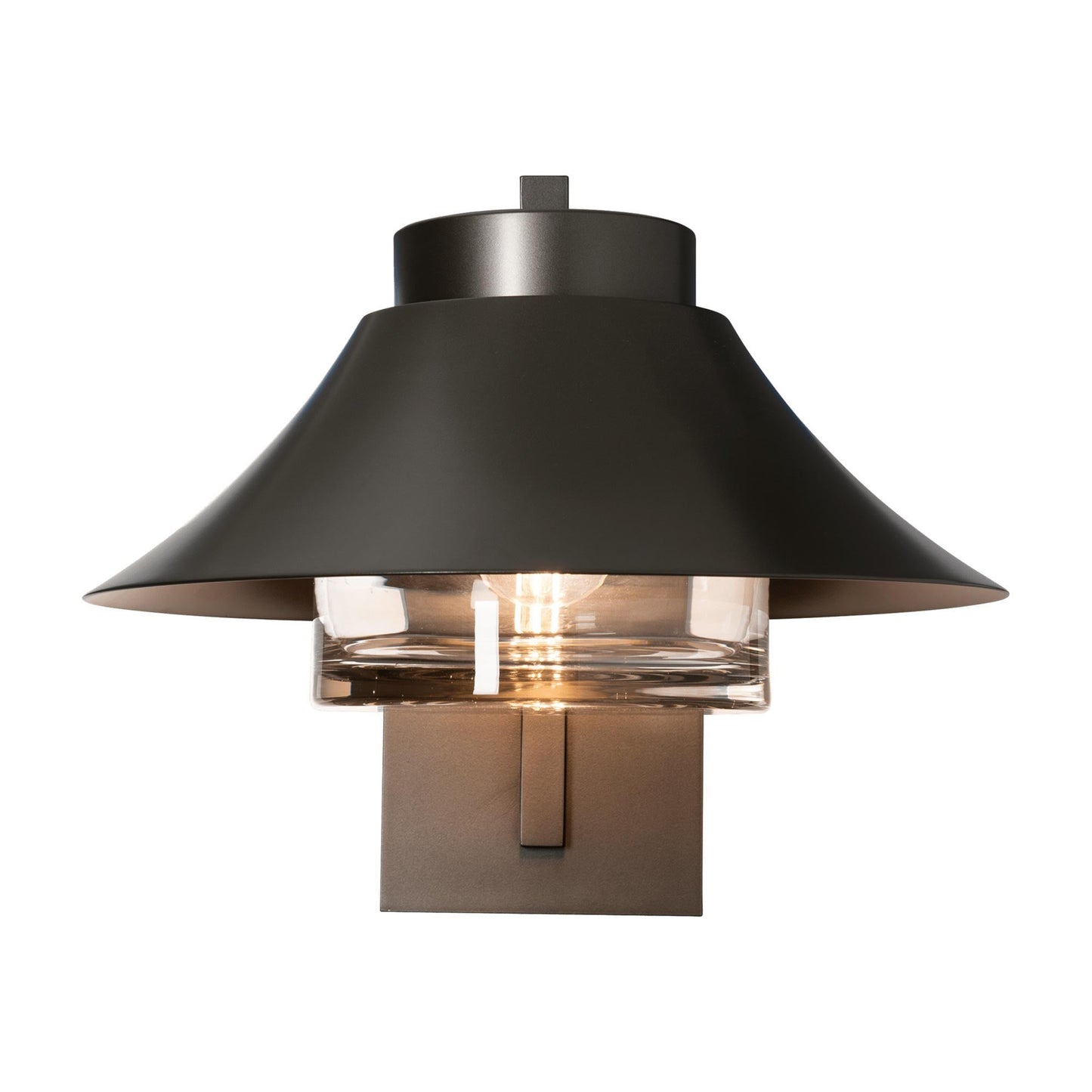 Stowe Outdoor Wall Light in Coastal Dark Smoke (14.8-Inch).