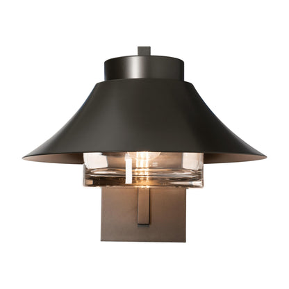 Stowe Outdoor Wall Light in Coastal Dark Smoke (14.8-Inch).