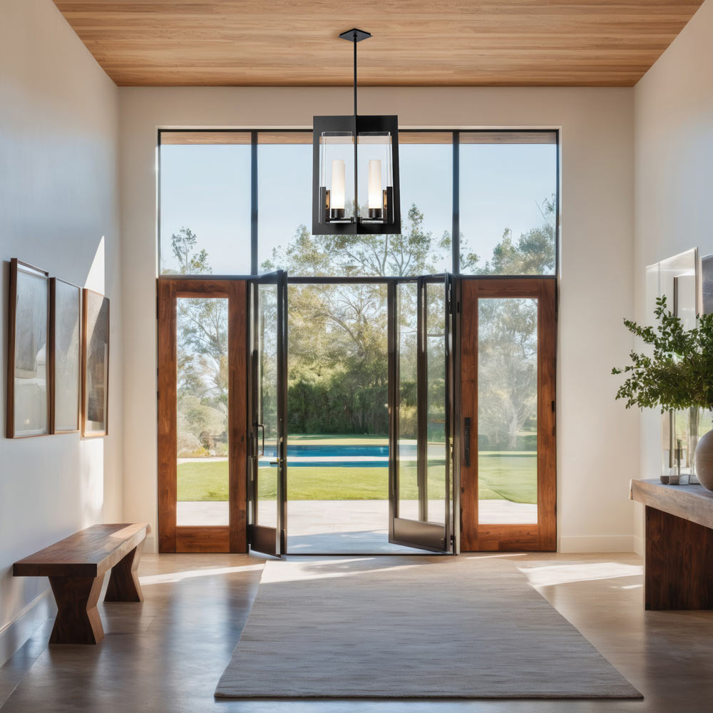 Summit Lantern Pendant Light in living room.