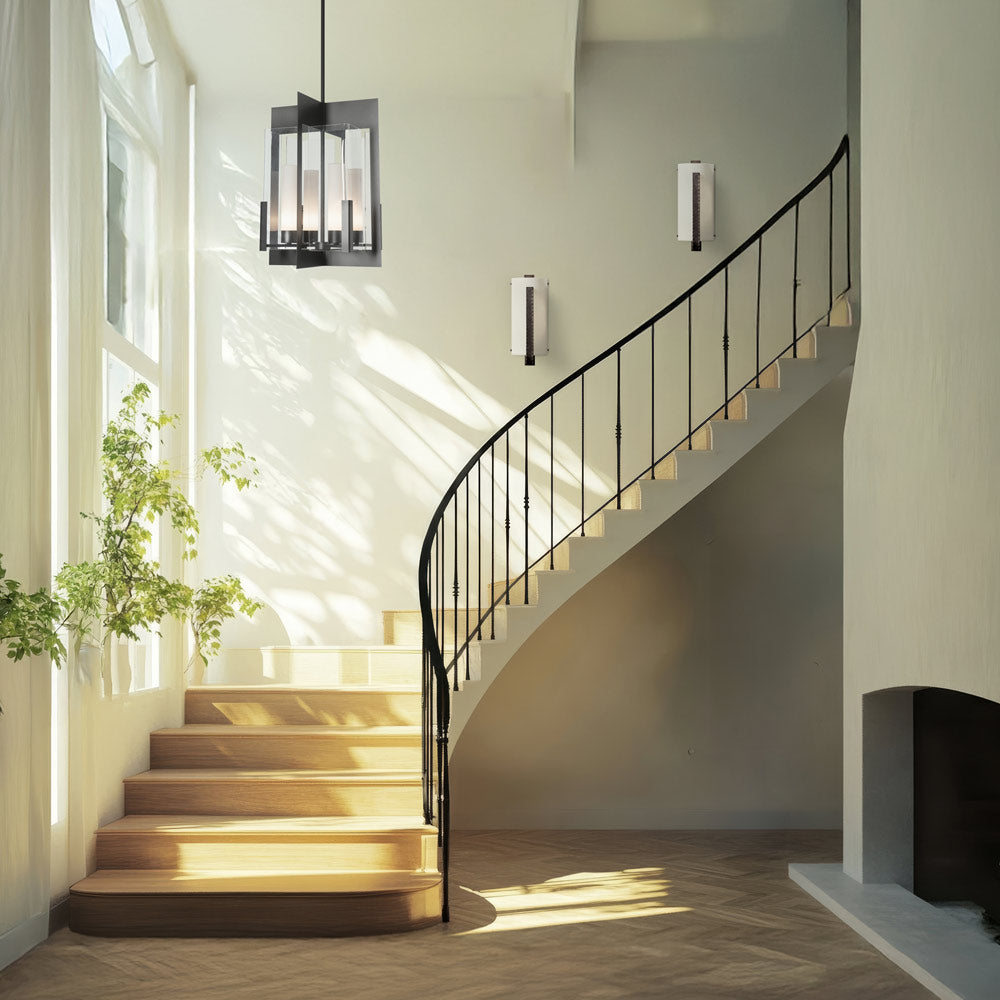 Summit Lantern Pendant Light in staircase.