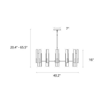 Summit Multi-Light Pendant Light - line drawing.