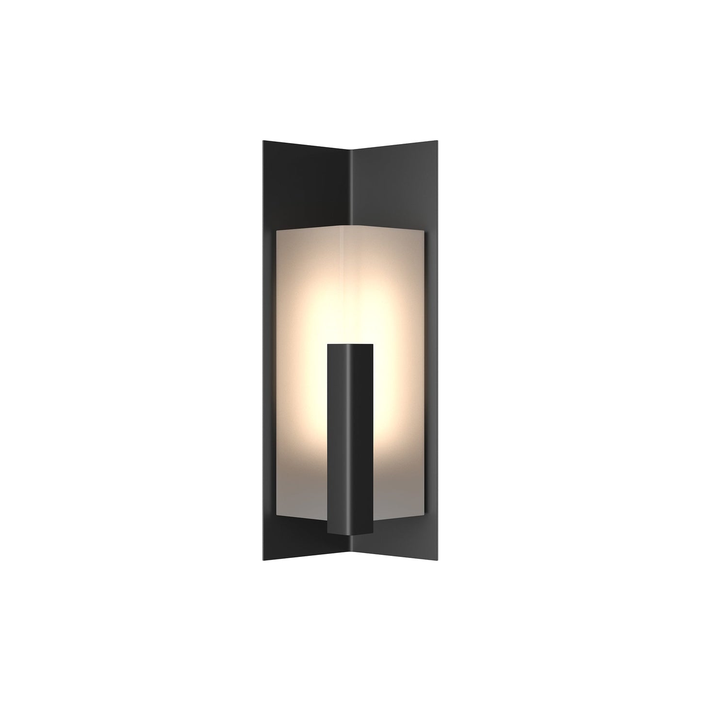 Summit Outdoor Wall Light in Coastal Black/Frosted Glass (18.7-Inch).