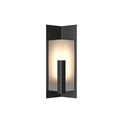 Summit Outdoor Wall Light in Coastal Black/Frosted Glass (18.7-Inch).