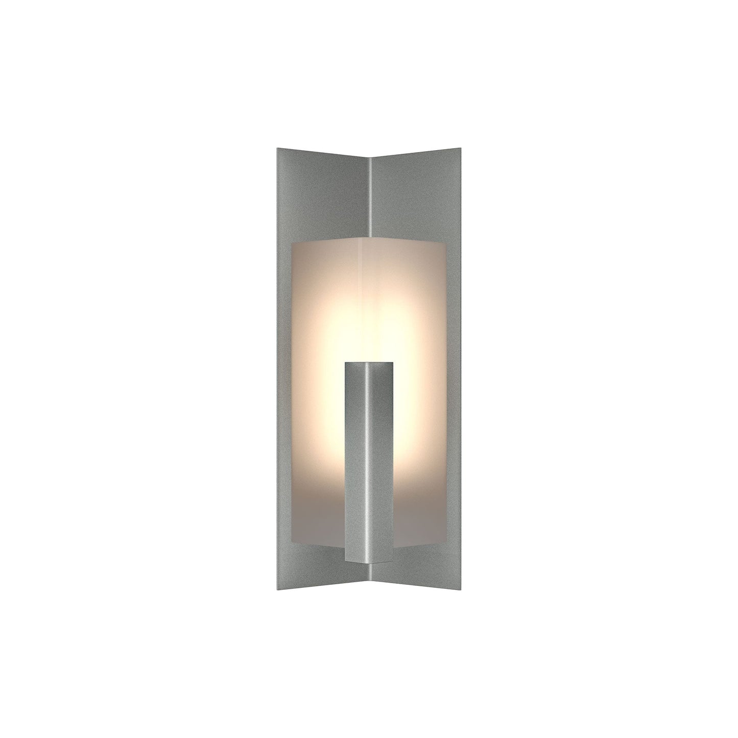 Summit Outdoor Wall Light in Coastal Burnished Steel/Frosted Glass (18.7-Inch).