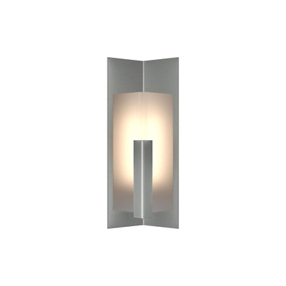 Summit Outdoor Wall Light in Coastal Burnished Steel/Frosted Glass (18.7-Inch).