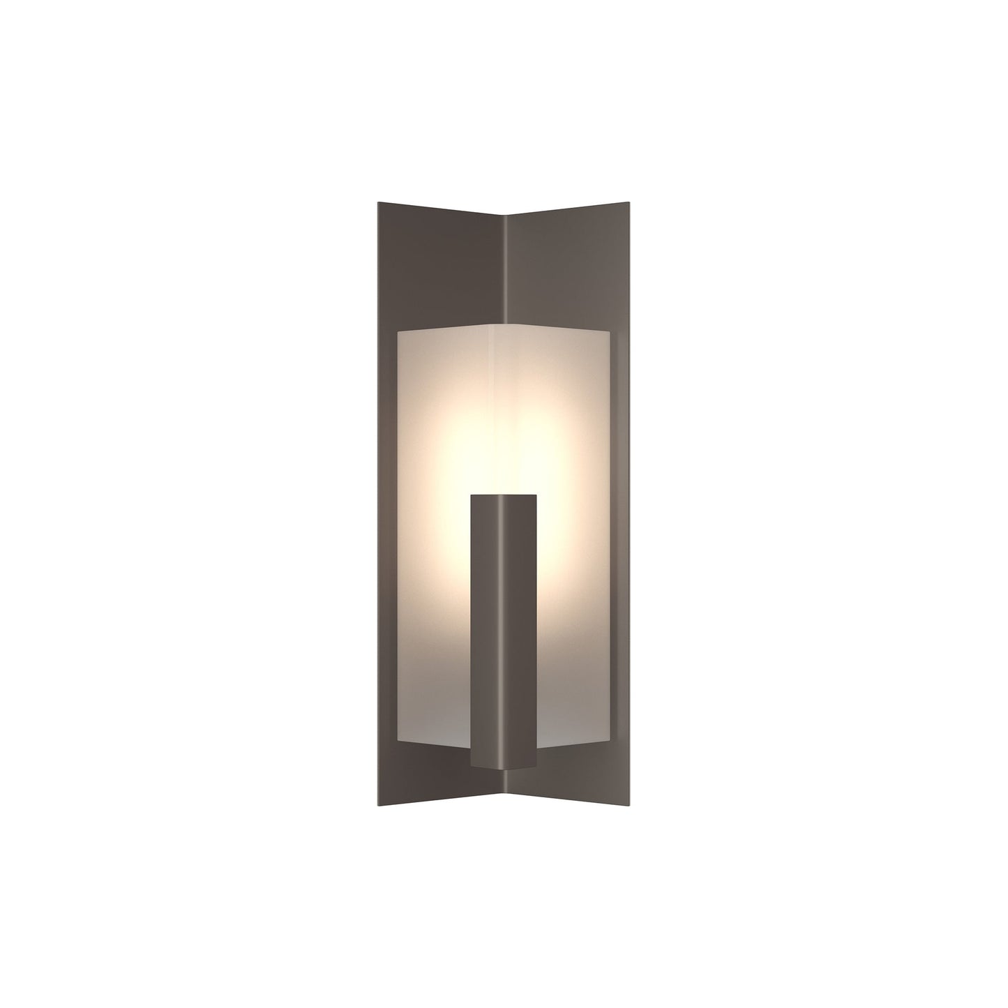 Summit Outdoor Wall Light in Coastal Dark Smoke/Frosted Glass (18.7-Inch).