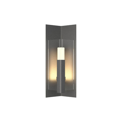 Summit Outdoor Wall Light in Natural Iron/Clear Glass (18.7-Inch).