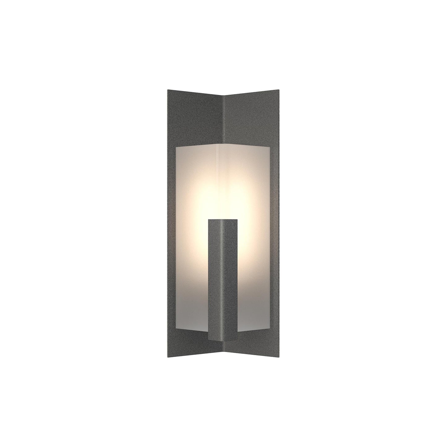 Summit Outdoor Wall Light in Natural Iron/Frosted Glass (18.7-Inch).