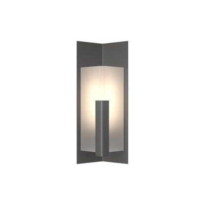 Summit Outdoor Wall Light in Natural Iron/Frosted Glass (18.7-Inch).