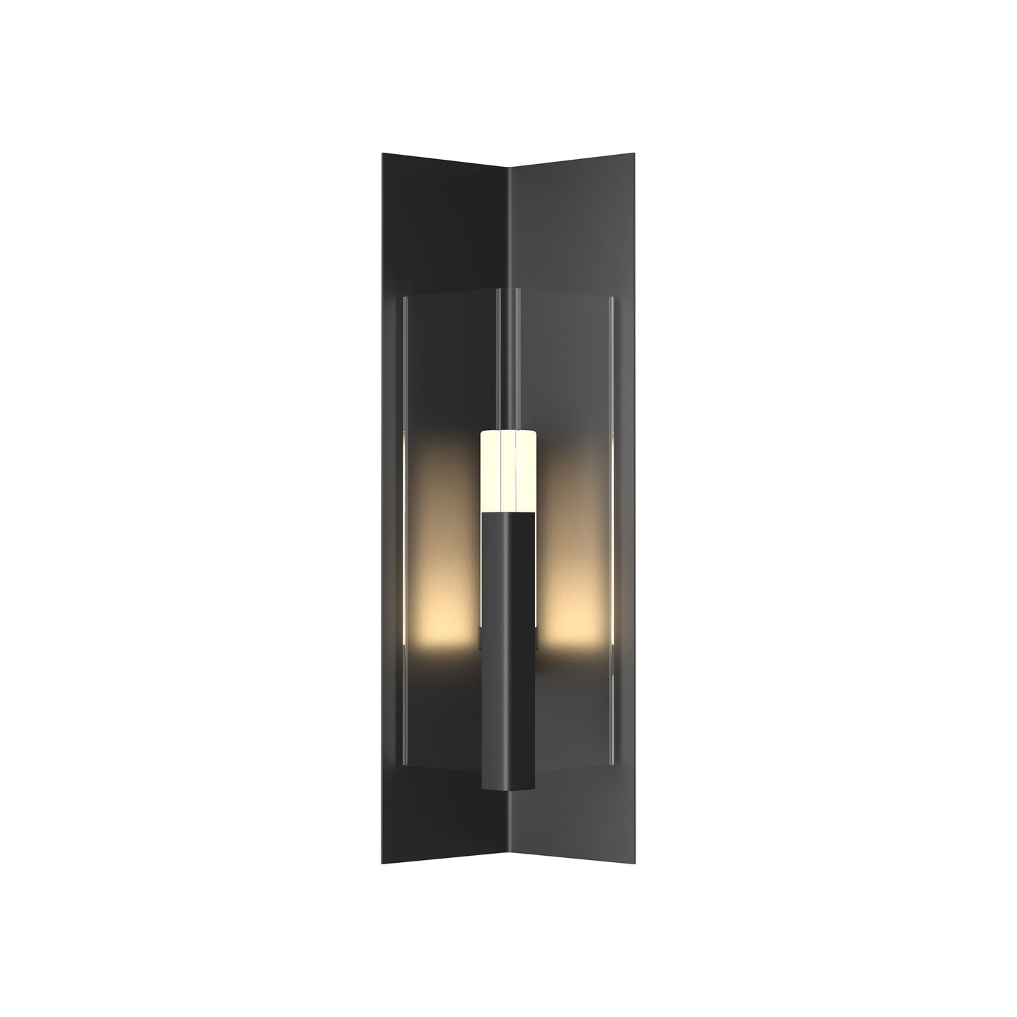 Summit Outdoor Wall Light in Coastal Black/Clear Glass (27.3-Inch).