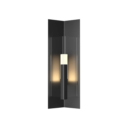 Summit Outdoor Wall Light in Coastal Black/Clear Glass (27.3-Inch).