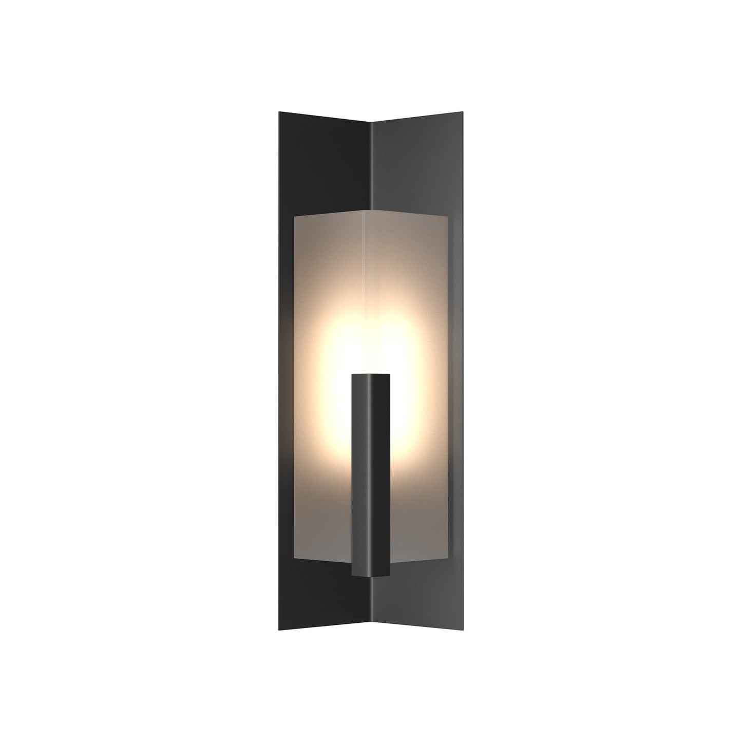 Summit Outdoor Wall Light in Coastal Black/Frosted Glass (27.3-Inch).