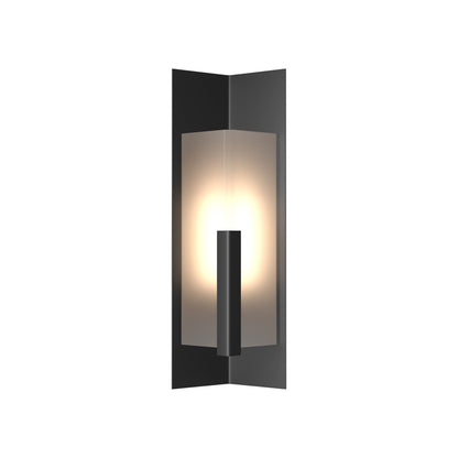 Summit Outdoor Wall Light in Coastal Black/Frosted Glass (27.3-Inch).