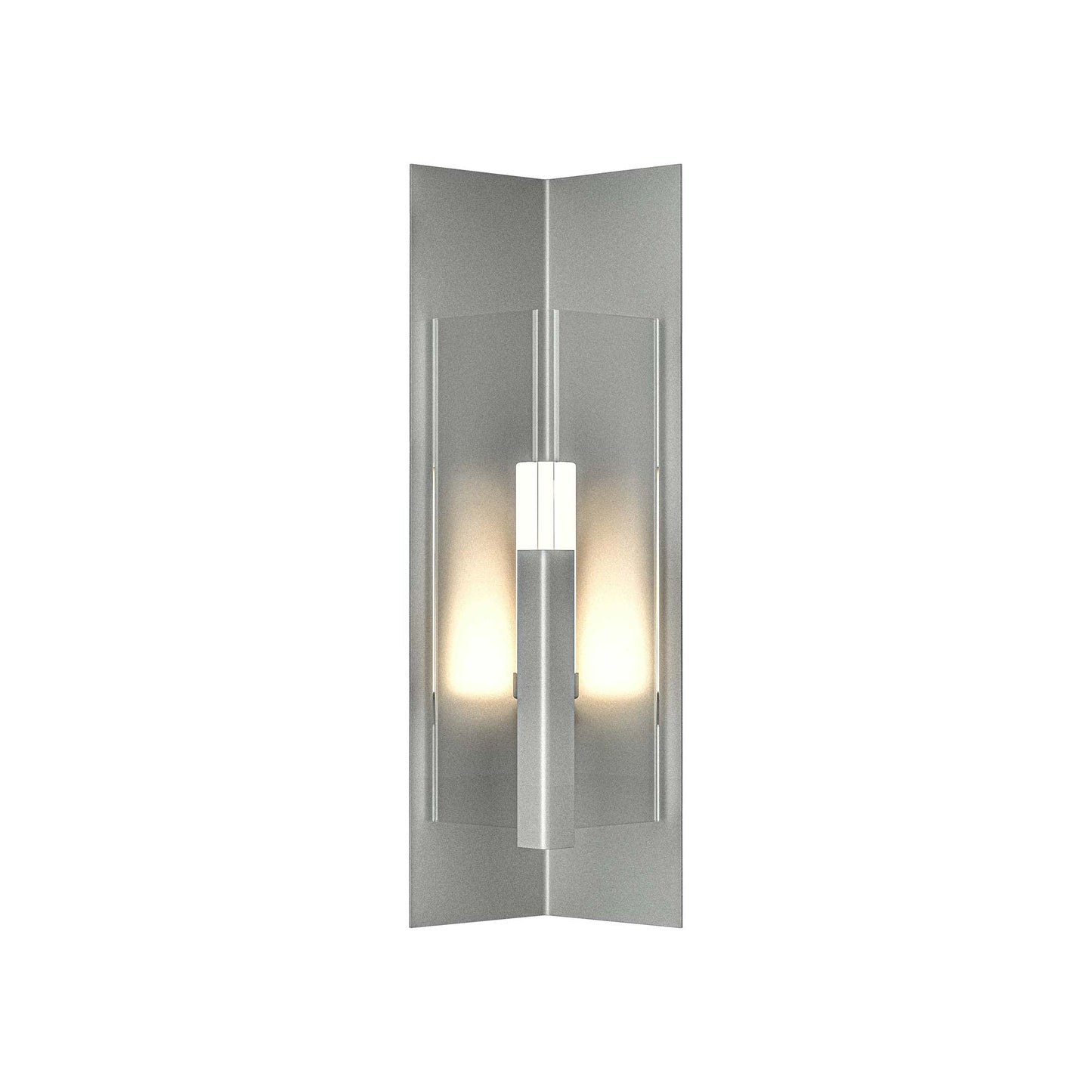 Summit Outdoor Wall Light in Coastal Burnished Steel/Clear Glass (27.3-Inch).