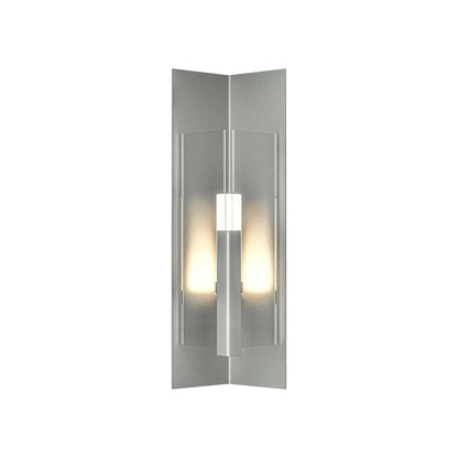 Summit Outdoor Wall Light in Coastal Burnished Steel/Clear Glass (27.3-Inch).