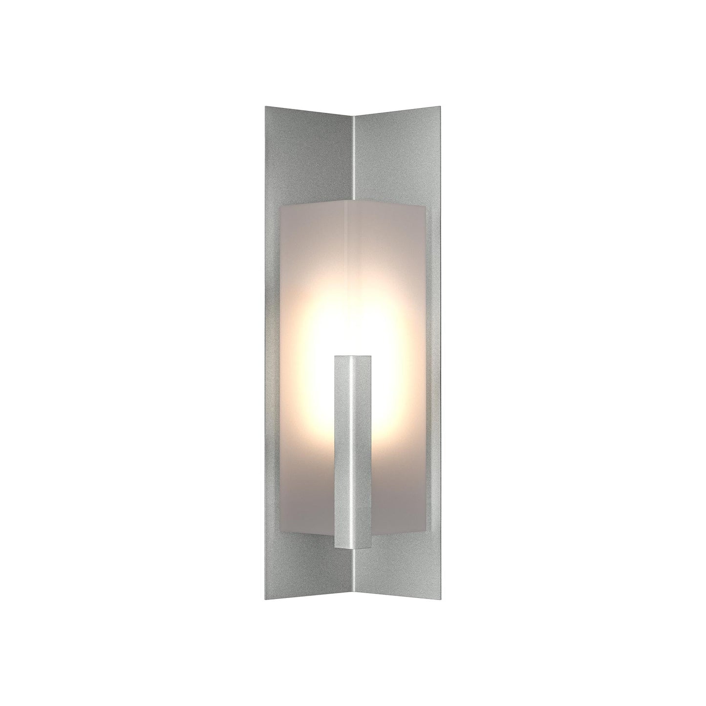 Summit Outdoor Wall Light in Coastal Burnished Steel/Frosted Glass (27.3-Inch).