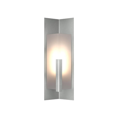 Summit Outdoor Wall Light in Coastal Burnished Steel/Frosted Glass (27.3-Inch).