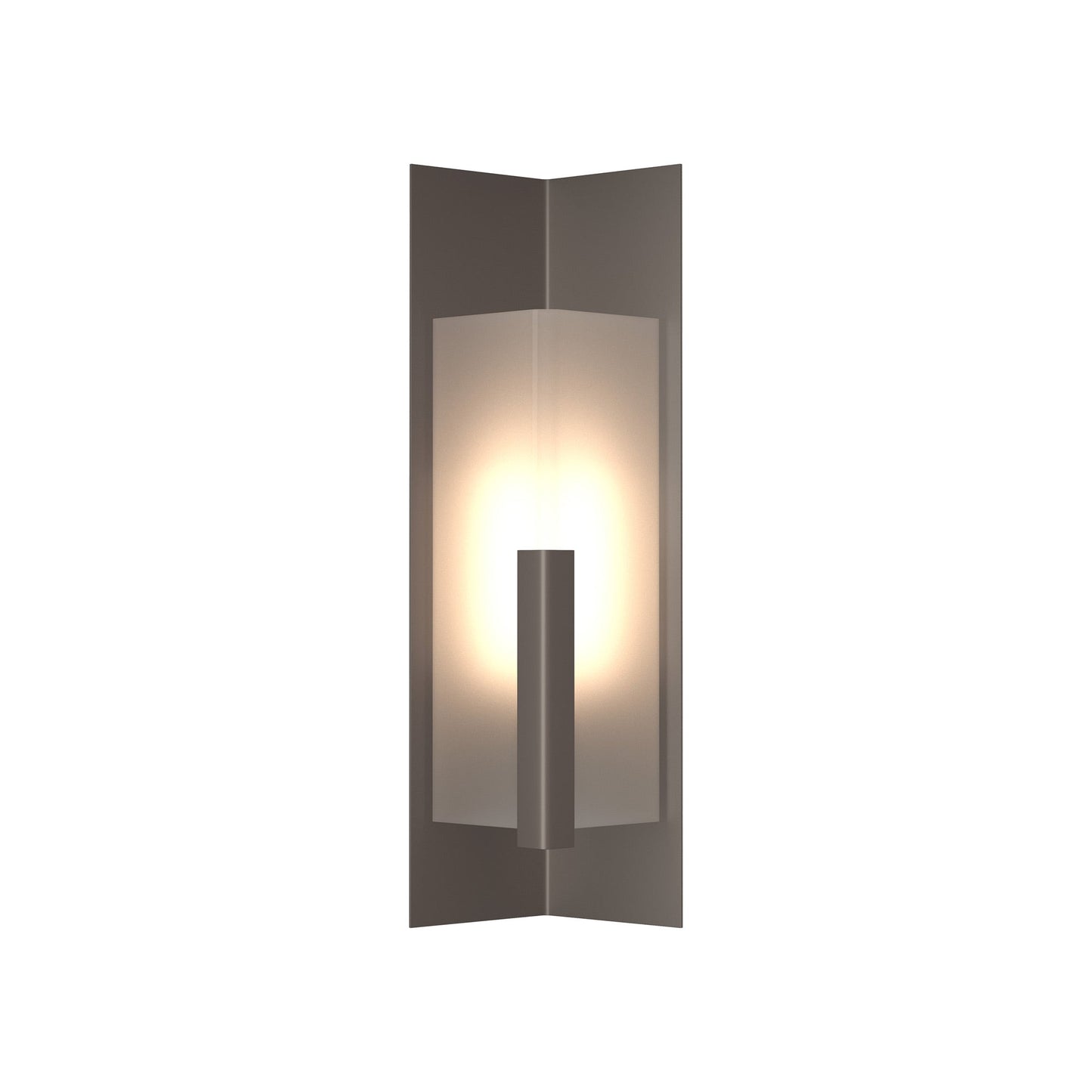 Summit Outdoor Wall Light in Coastal Dark Smoke/Frosted Glass (27.3-Inch).