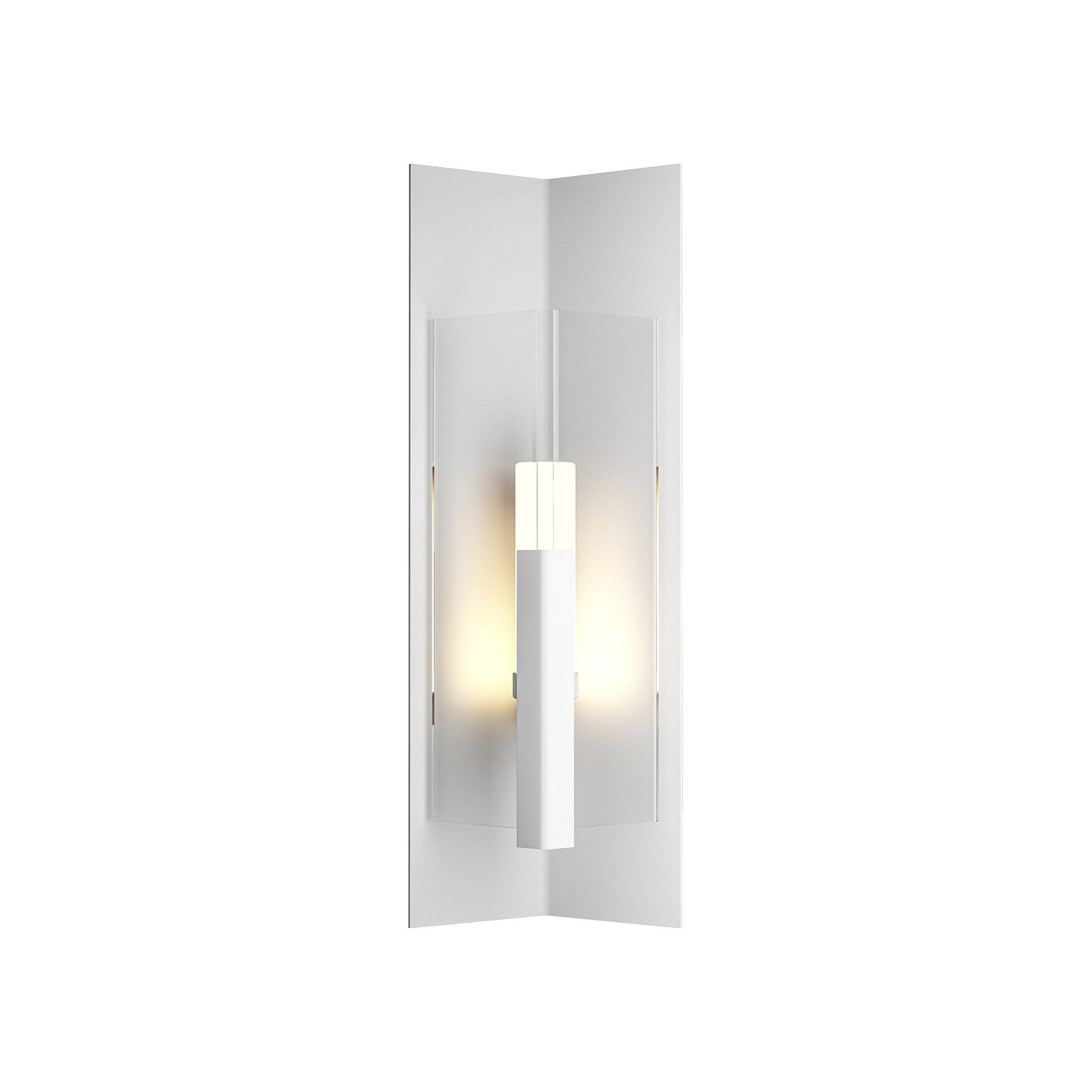 Summit Outdoor Wall Light in Coastal White/Clear Glass (27.3-Inch).