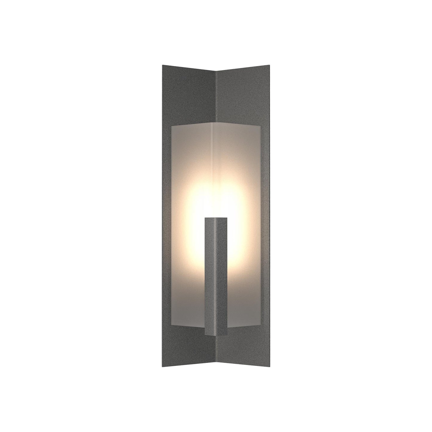 Summit Outdoor Wall Light in Natural Iron/Frosted Glass (27.3-Inch).