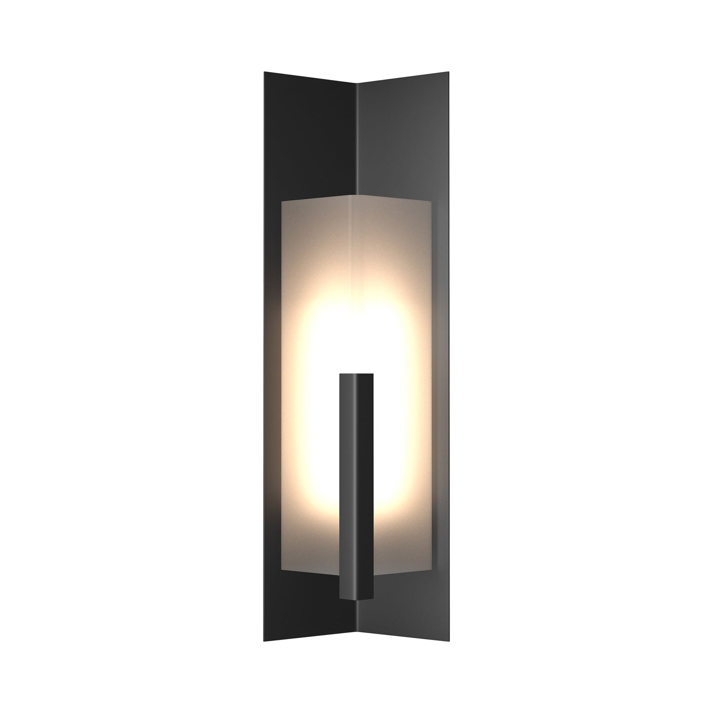Summit Outdoor Wall Light in Coastal Black/Frosted Glass (34-Inch).