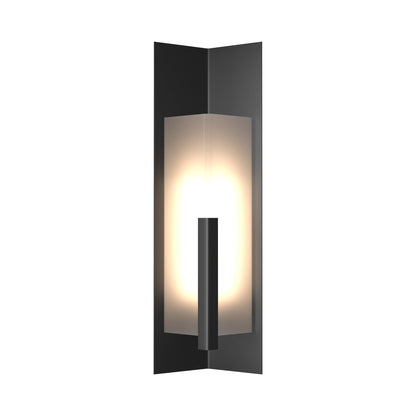 Summit Outdoor Wall Light in Coastal Black/Frosted Glass (34-Inch).